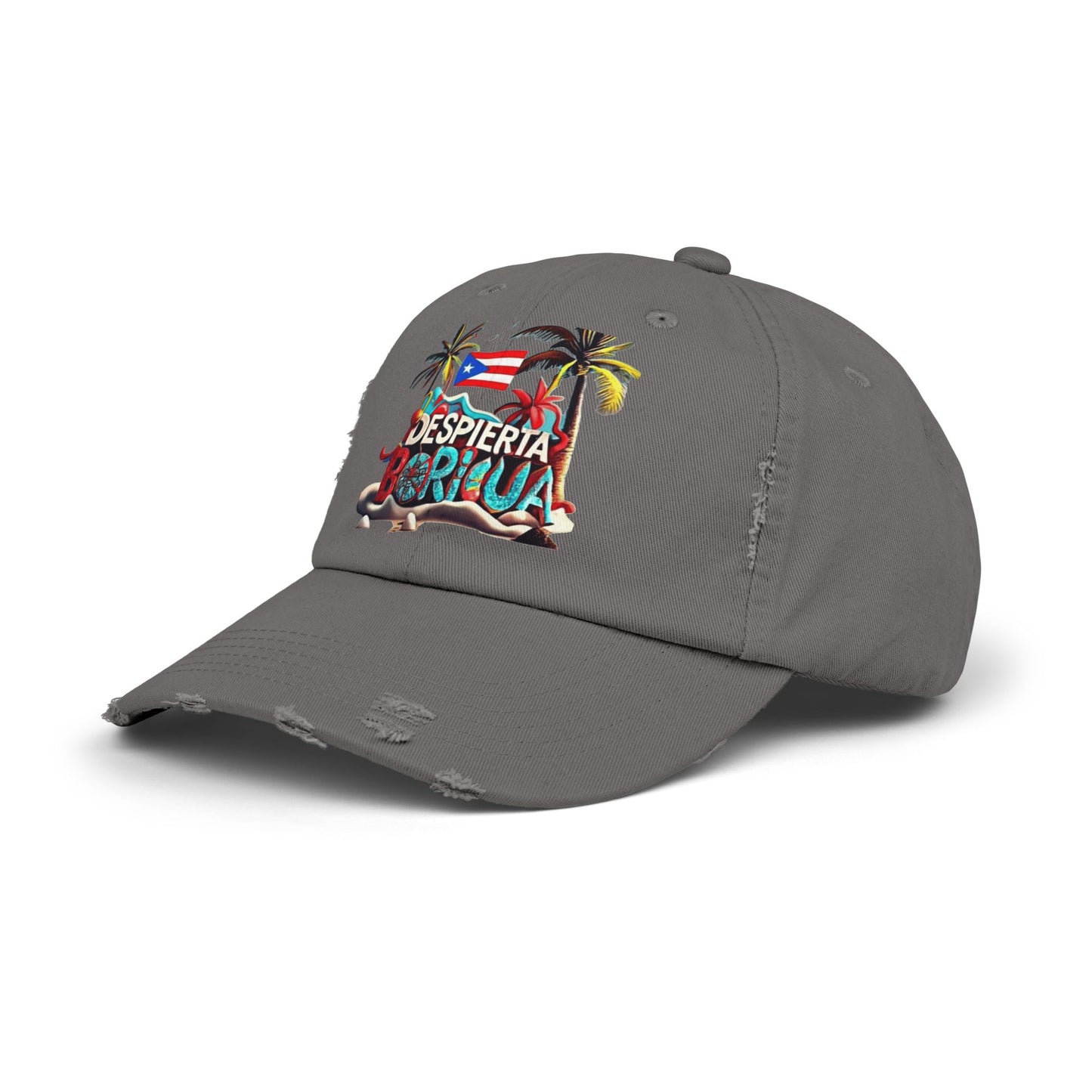 Puerto Rican Snapback Tropical Distressed Cap, Puerto Rican Pride Hat, Summer Accessories, Vacation Gear, Gift for Travelers