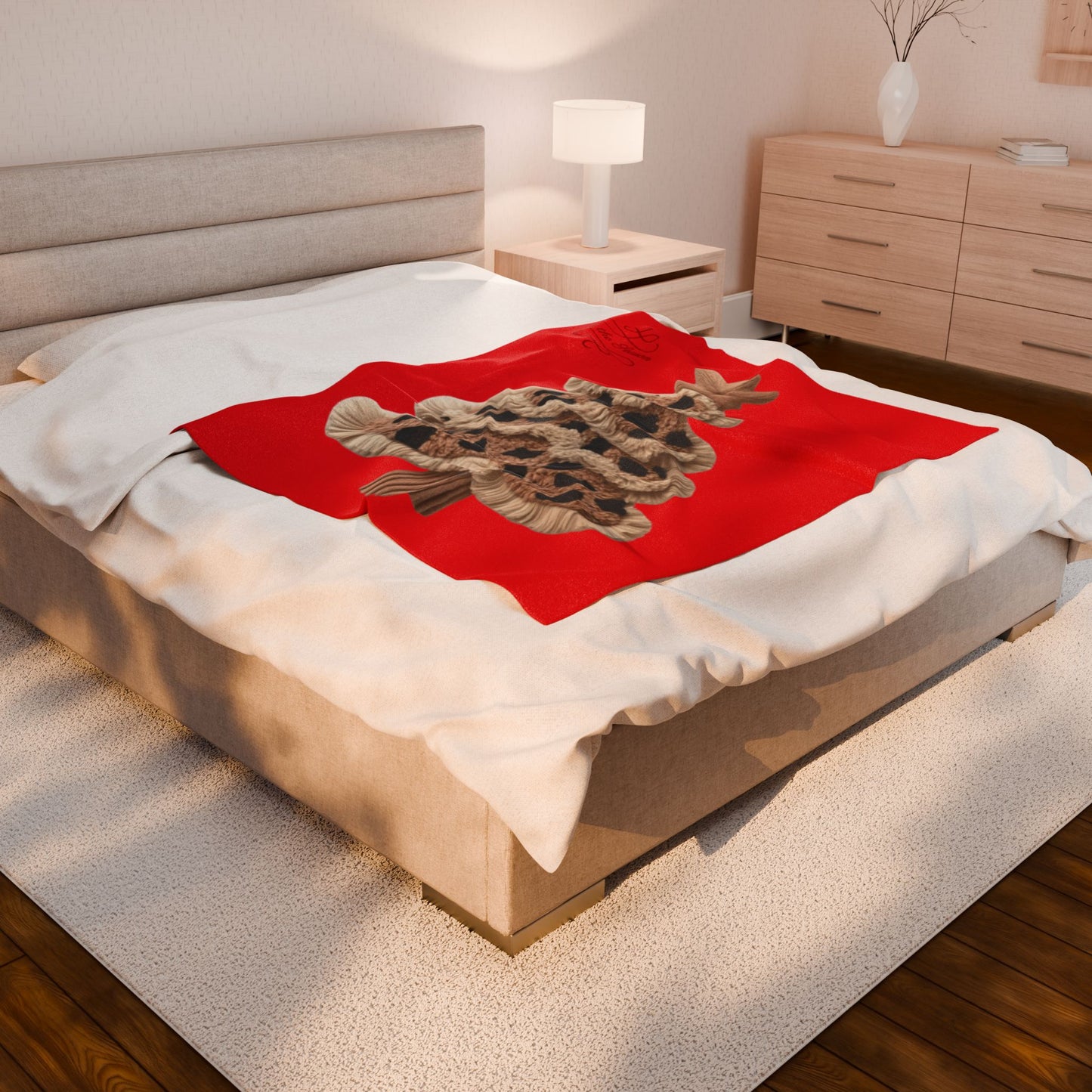 Holiday Christmas Blanket, Leopard Plush Christmas Tree Velveteen Blanket
