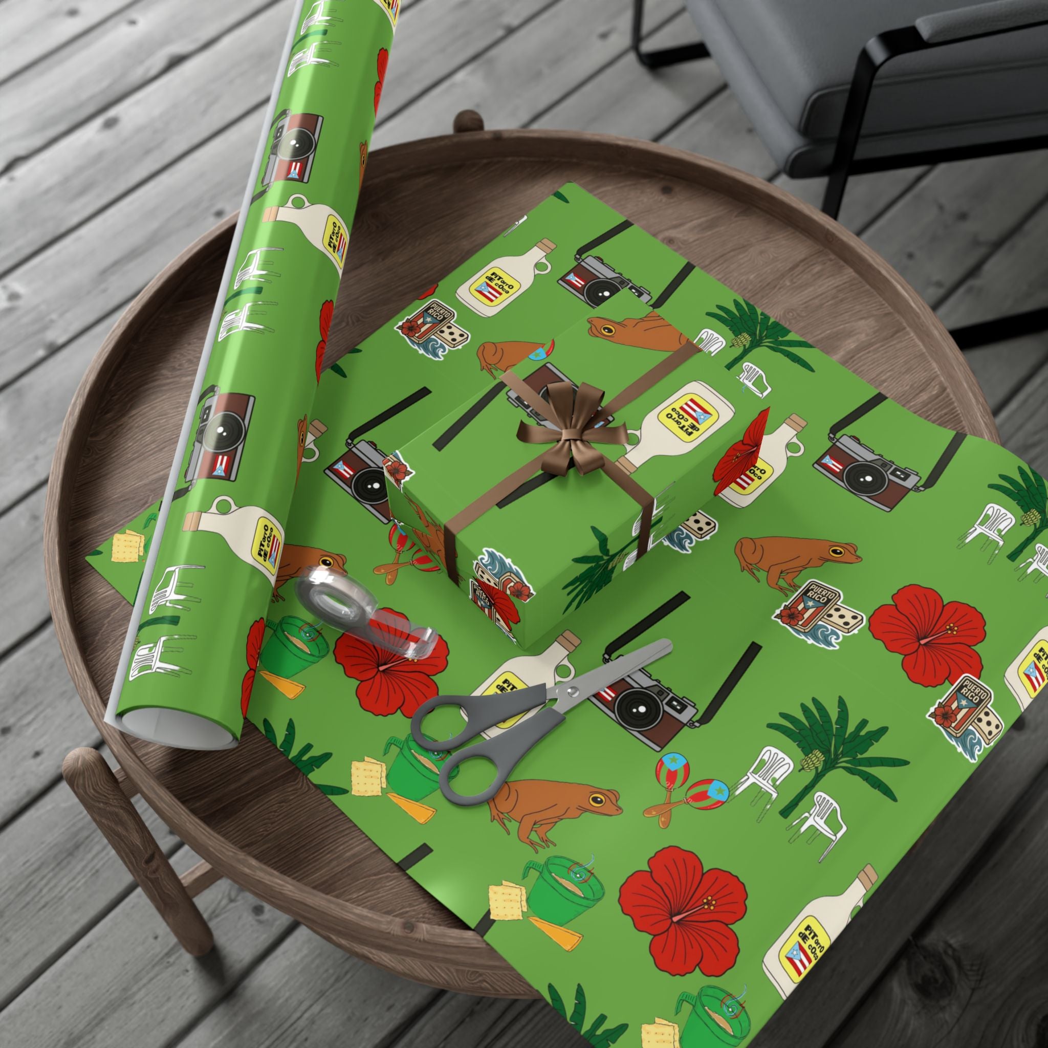 Navidad en Puerto Rico Wrapping Paper – Festive Boricua Holiday Gift Wrap 🇵🇷🎄