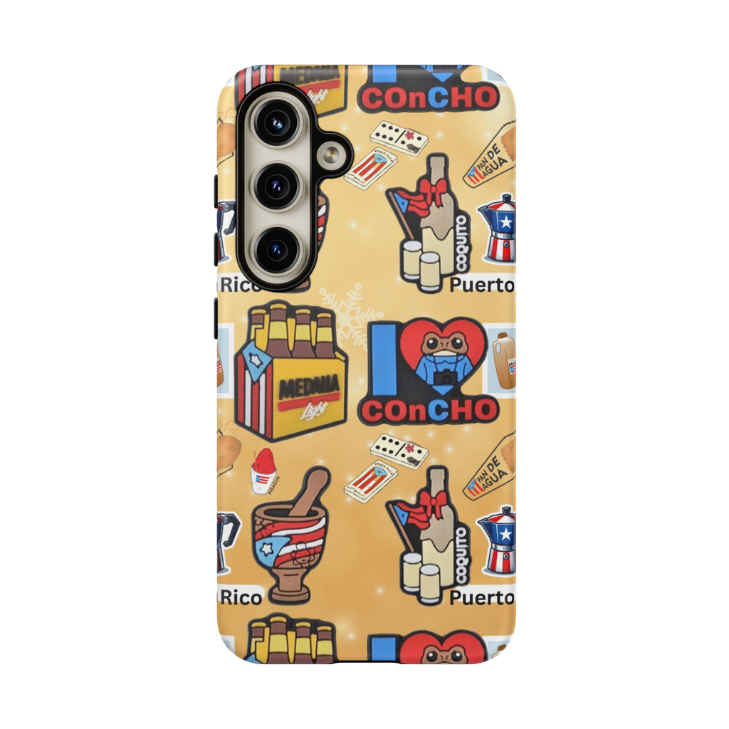 Puerto Rico Sticker Collage Tough Case  ‘I  Concho’ Pattern Phone Case