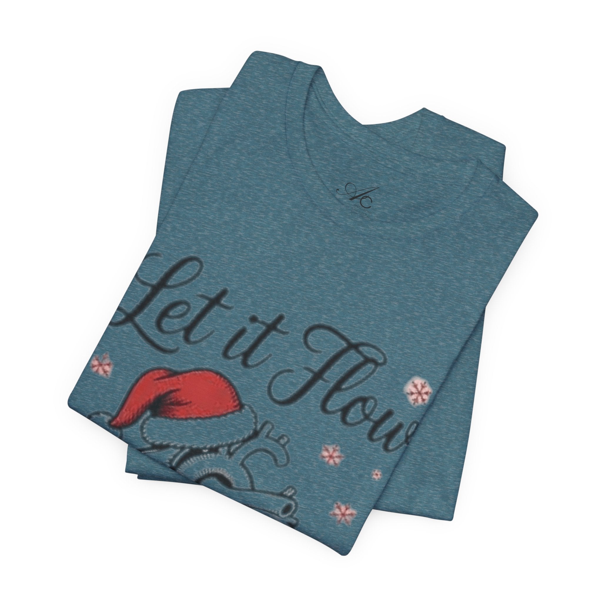 Let It Flow Heart Tee  Christmas Anatomical Heart Shirt