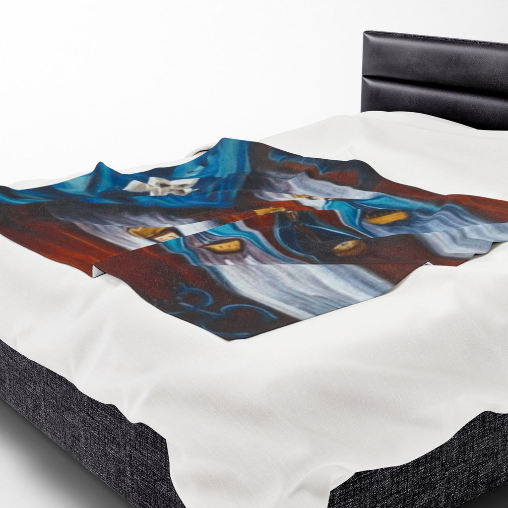 Three Kings Velveteen Plush Blanket — Nativity Magi Christmas Throw Navidad Boricua Christmas Blanket