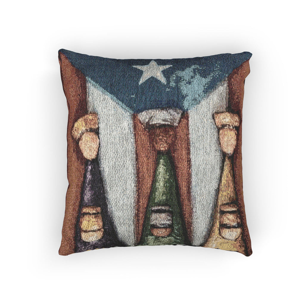 Los Trea Reyes Magos Puerto Rico Culture Pillow Woven Pillow