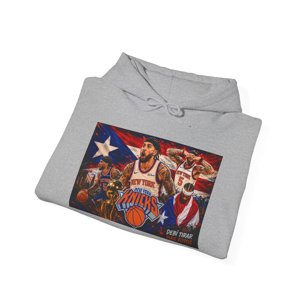 NY-K Retro Player Collage Hoodie — Basketball Fan Sweatshirt