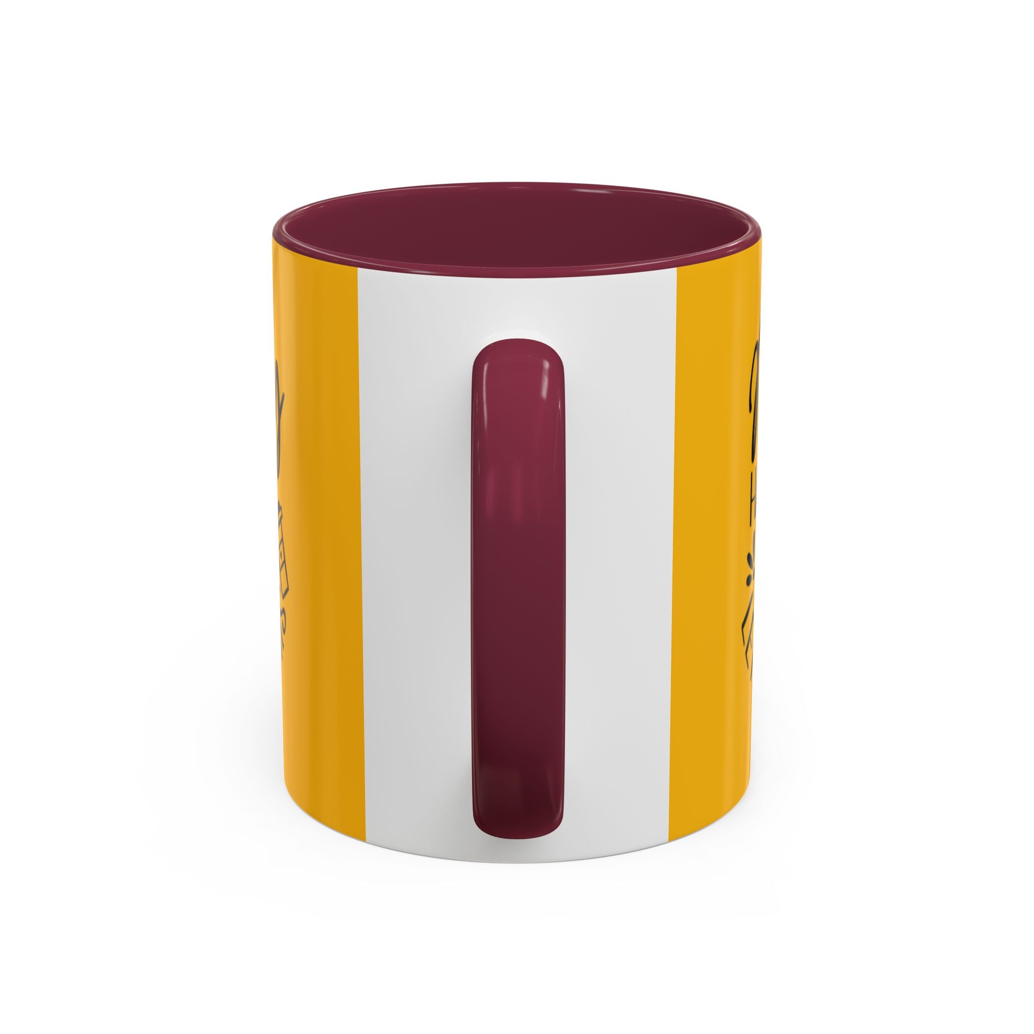 Holiday Coffee Cups with Festive Quotes & Designs Messy Hair Coffee Mug - Fun Yellow Ceramic Cup for Coffee Lovers