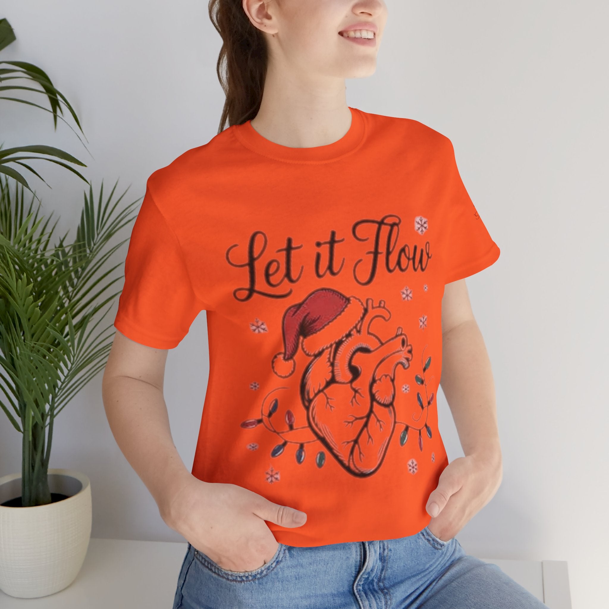Let It Flow Heart Tee  Christmas Anatomical Heart Shirt