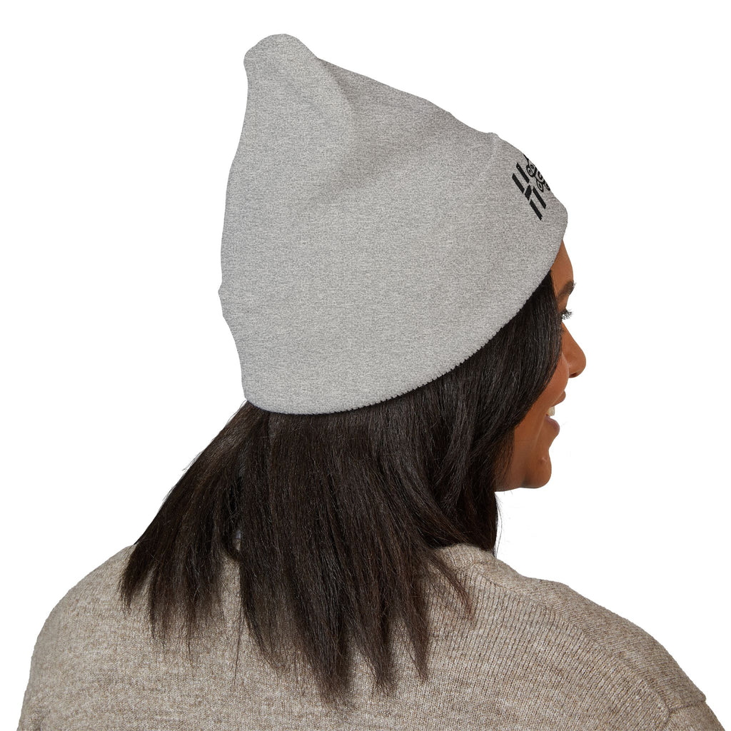 Embroidered 'Holi' Symbol Knit Hat Puerto Rico Beanie Hat – Boricua Pride Cuffed Winter Hat