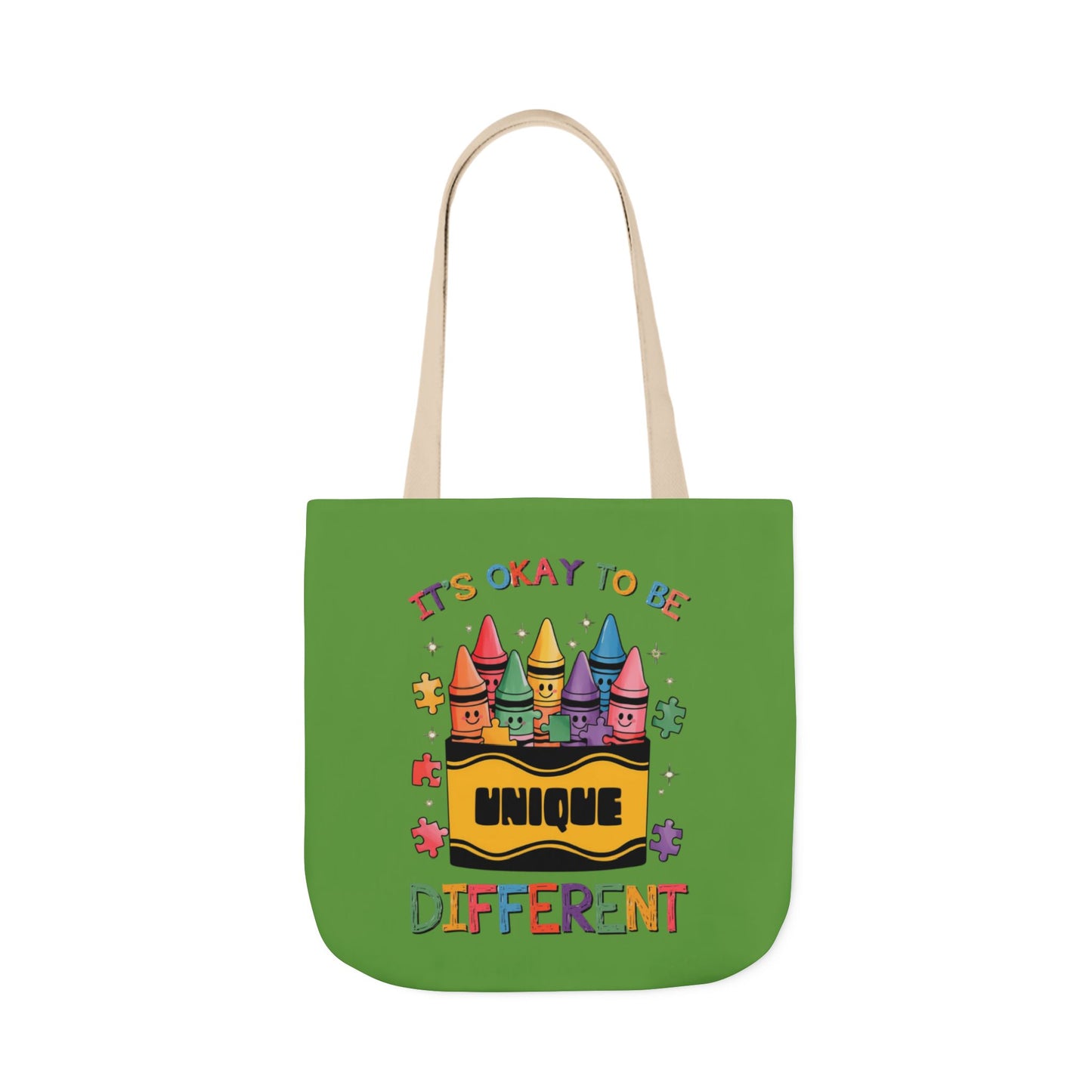 Autism Awareness & Pride Collection Unique Canvas Tote Bag with Colorful Castle Design