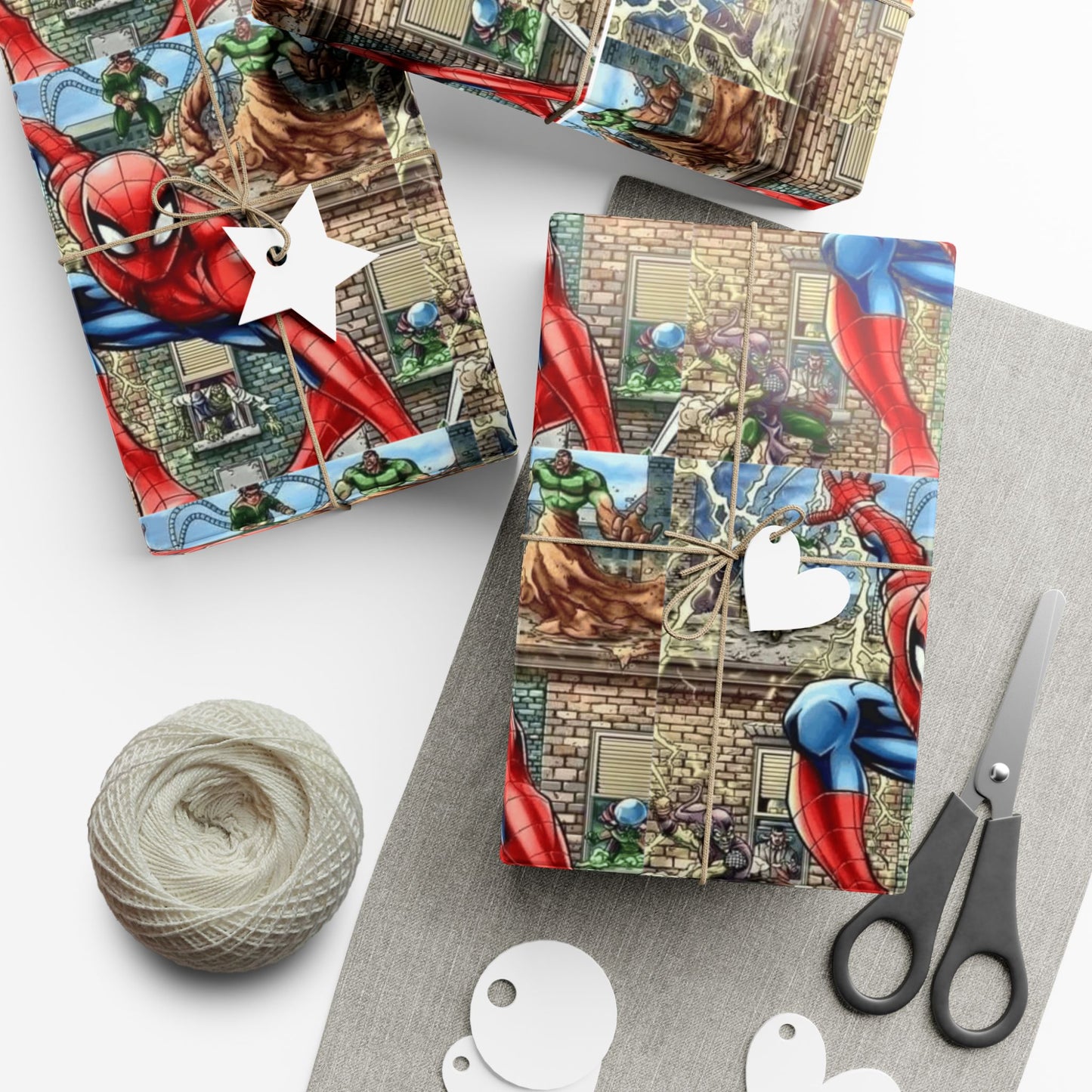 Superhero Pattern Gift Wrap Paper Super Heroe Comic Panel Design