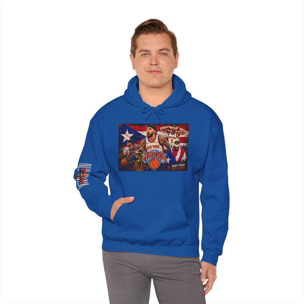 NY-K Retro Player Collage Hoodie — Basketball Fan Sweatshirt