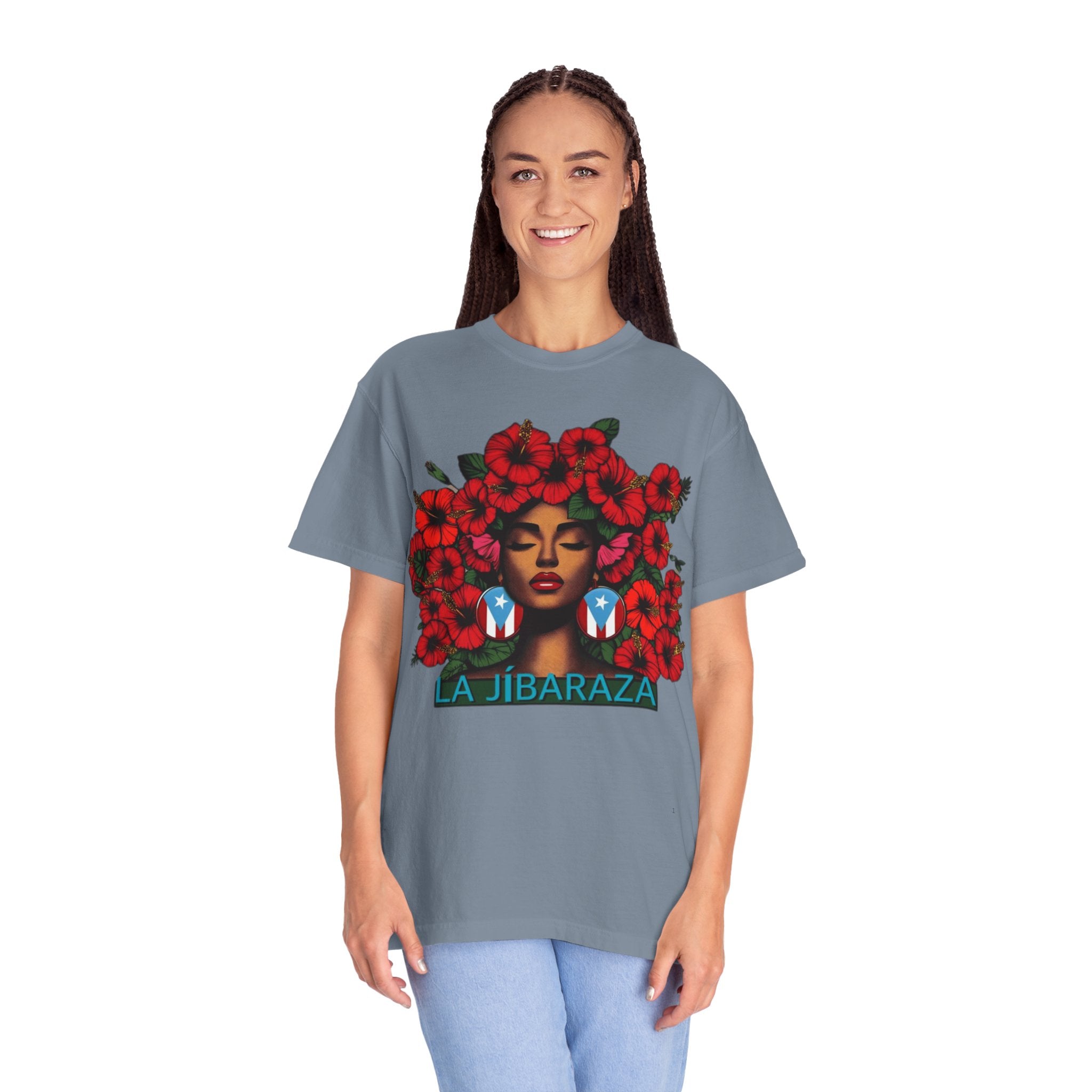 Puerto Rico Navidades T-Shirt — "La Jíbaraza" Floral Puerto Rican Pride Tee