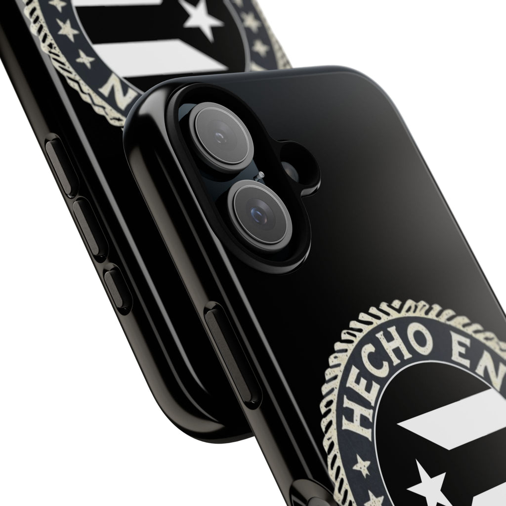 Hecho en Puerto Rico Phone Case  Puerto Rican Flag Emblem Tough Protective Cover