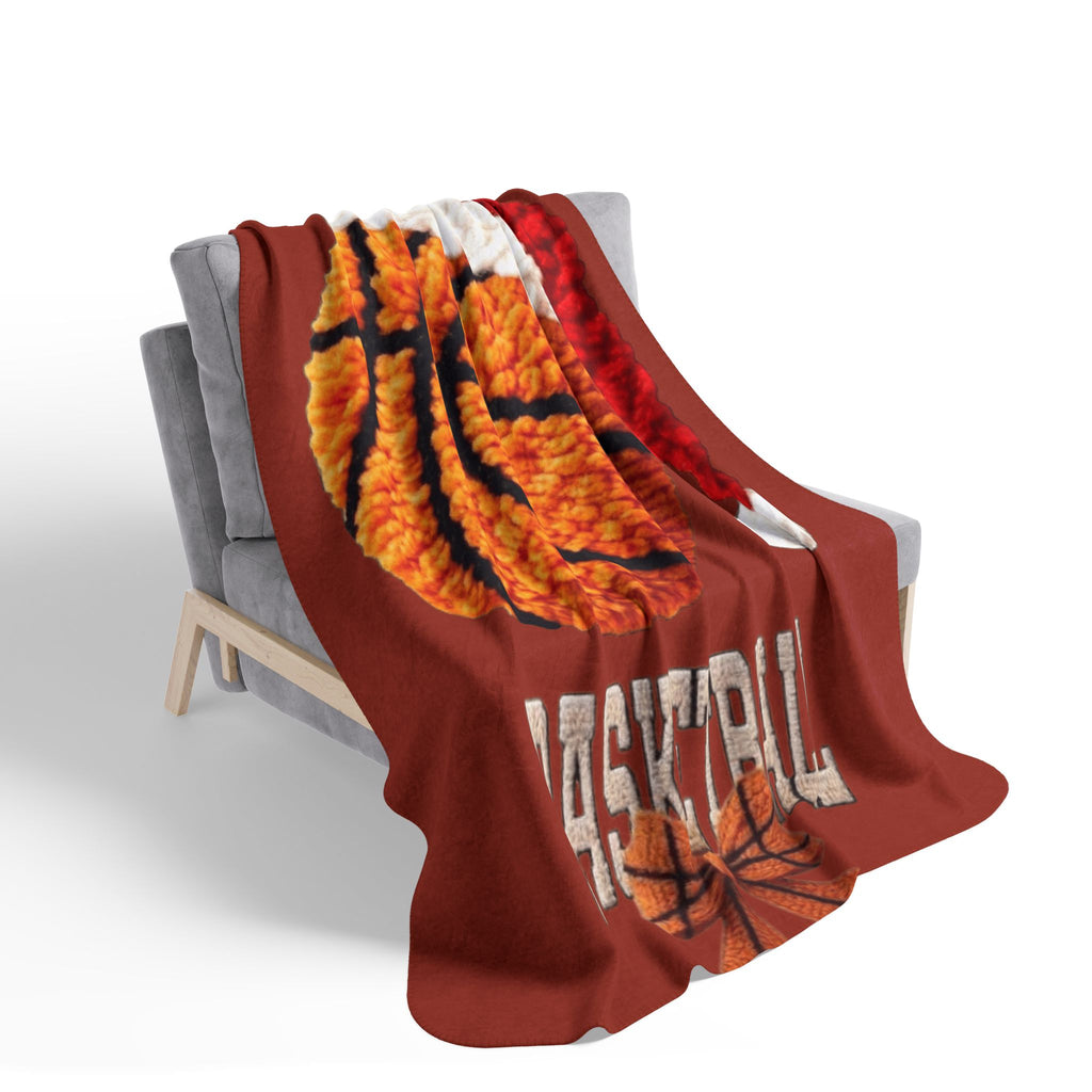 Magical Christmas Cartoon Blanket Basketball Santa Sherpa Blanket  Cozy Holiday Basketball Throw