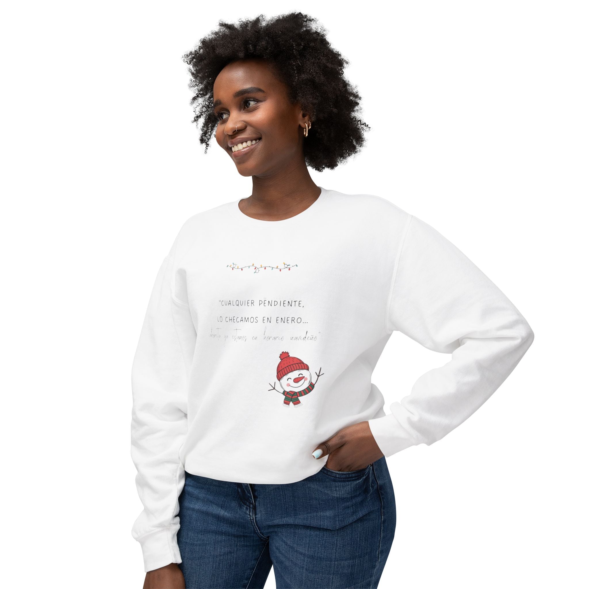 Snowman Crewneck Sweatshirt  Cute Holiday Snowman Pullover