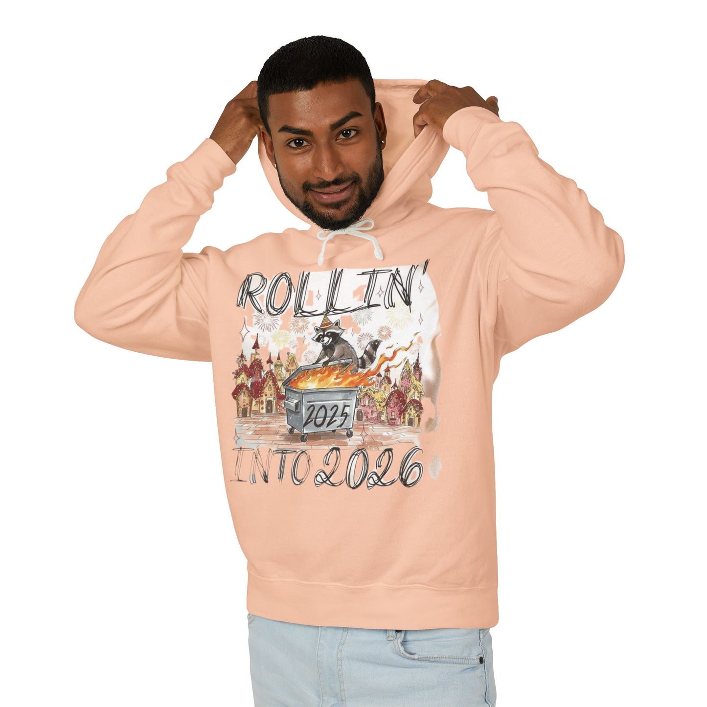 Rollin' Into 2026 Retro Winter Hooded Sweatshirt
