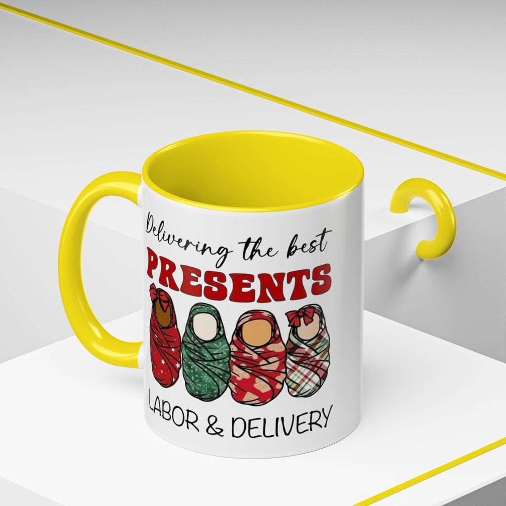 Christmas Presents Delivery Coffee Mug — "Delivering the Best Presents" Accent Mug Medical Christmas Mug,