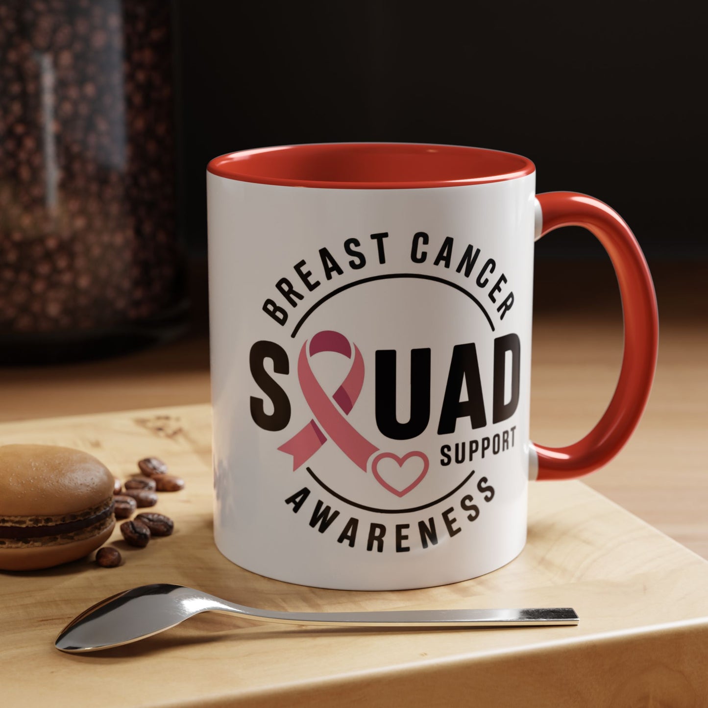 Breast Cancer Awareness Coffee Mug - Support Your Squad