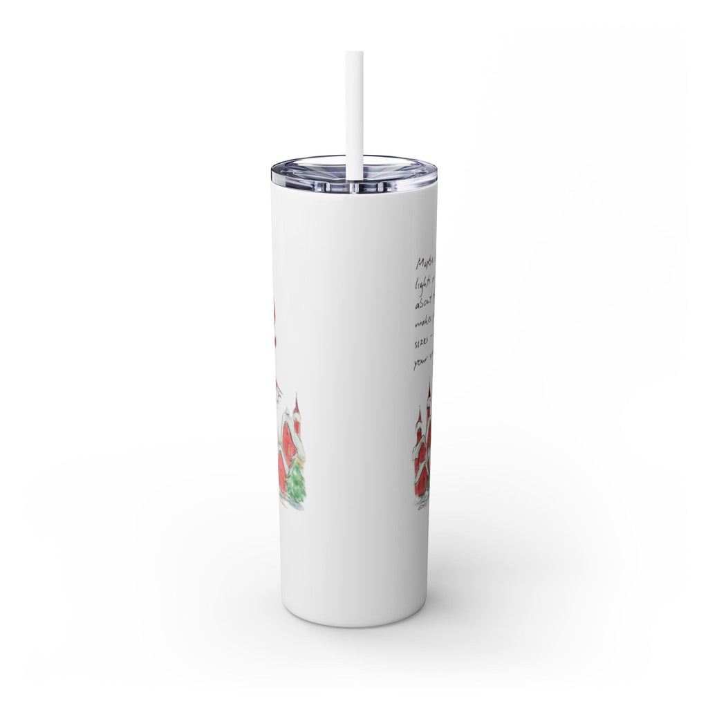 Grinch Christmas Skinny Tumbler with Straw — Dr. Seuss Holiday Quote Design, 20oz Christmas Mugs Collection
