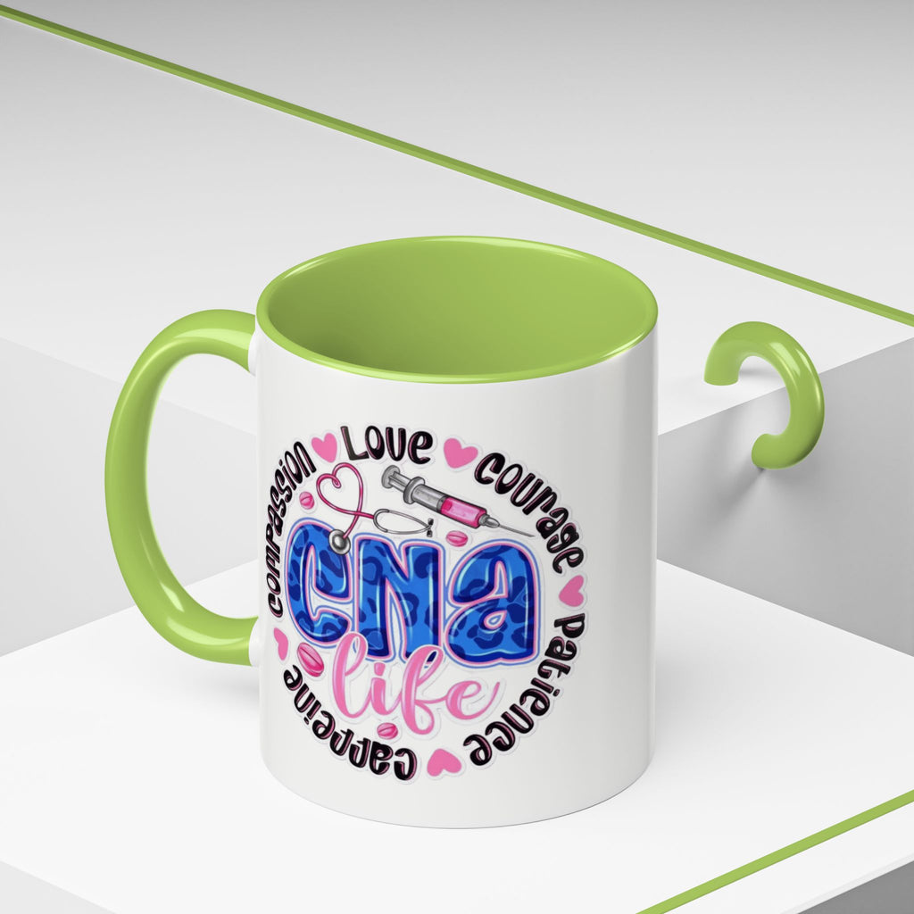 CNA Life Coffee Mug — Compassion, Courage & Patience Accent Mug (11/15oz) Medical Christmas Mug