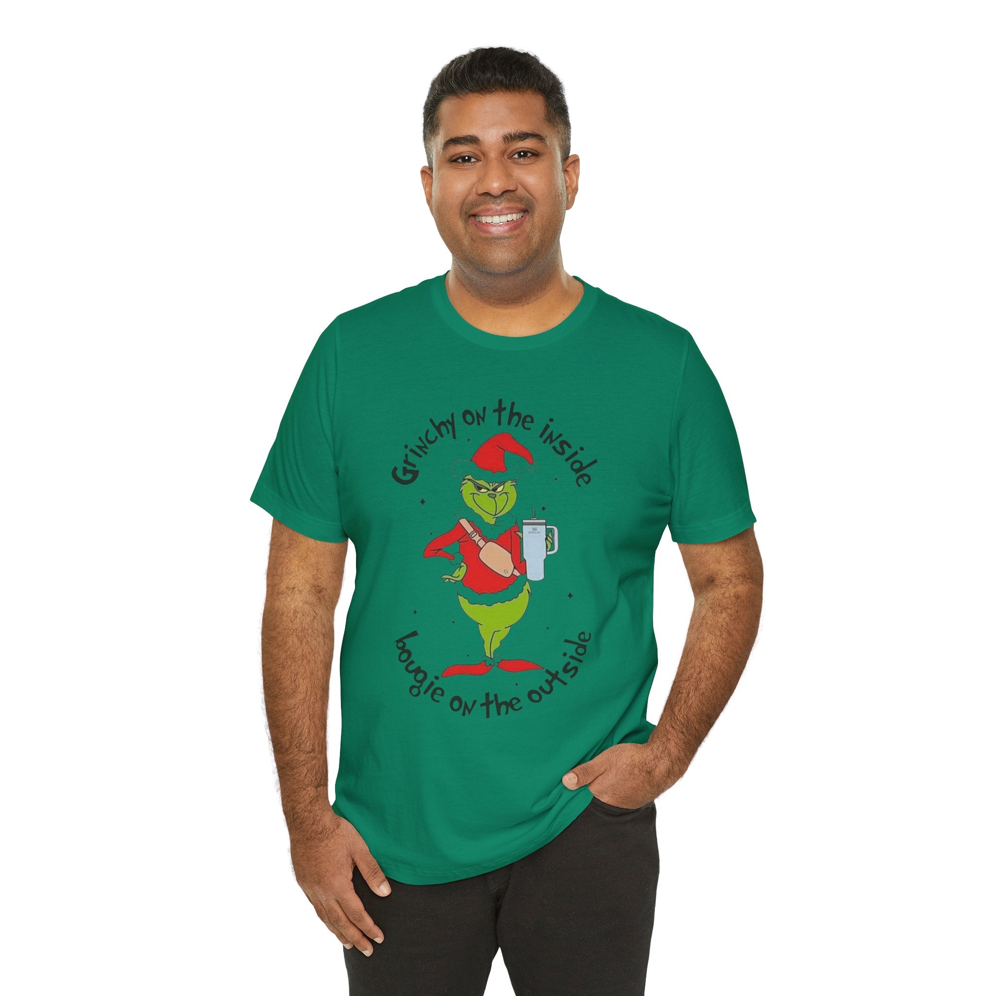 Grinch-Inspired Holiday Tee: 'Grinchy on the Inside, Boogie on the Outside'