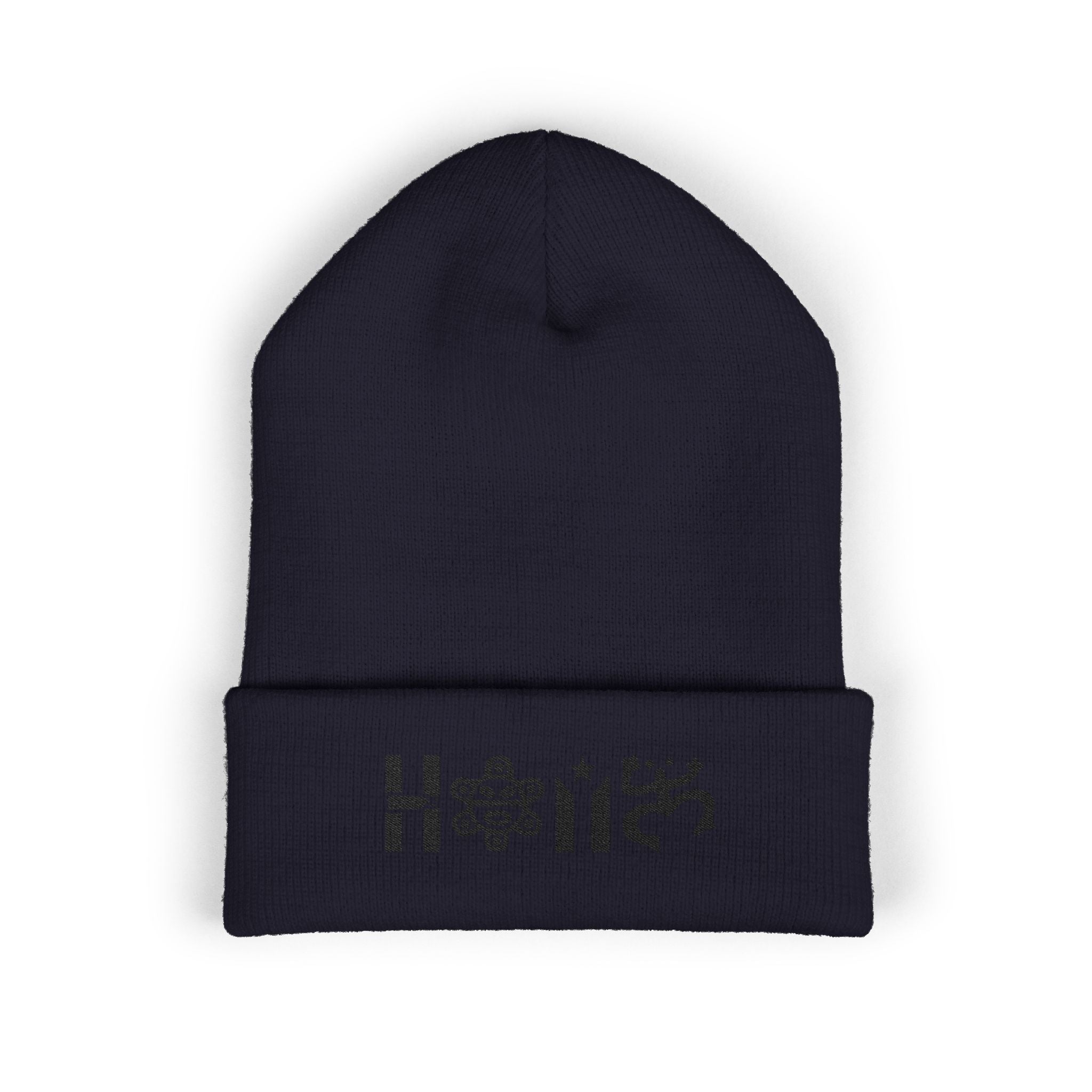 Embroidered 'Holi' Symbol Knit Hat Puerto Rico Beanie Hat – Boricua Pride Cuffed Winter Hat