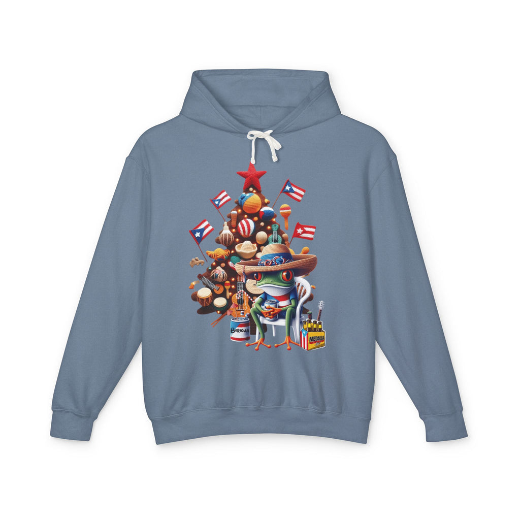 Puerto Rico Navidades Holiday Fiesta Hoodie — Puerto Rican Christmas Tree Graphic Sweatshirt