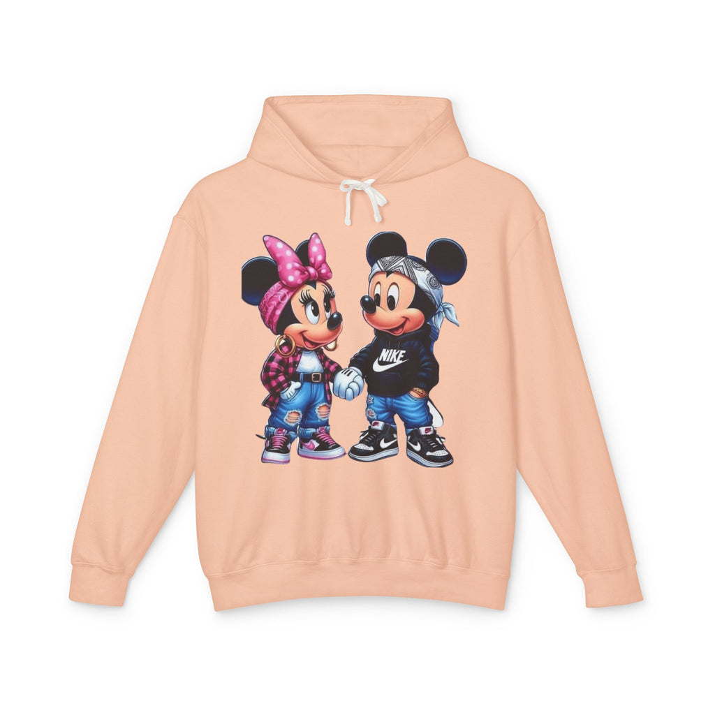 Valentine Cartoon Couple Hoodie  Cute Mickey & Minnie Style Graphic