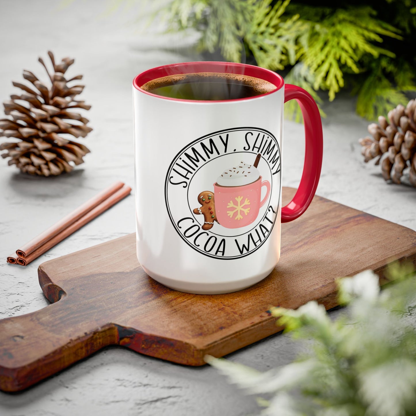 Cute Cocoa Mugs with Gingerbread Design Perfect for Winter Holiday CheerBeverage Cup Christmas Design