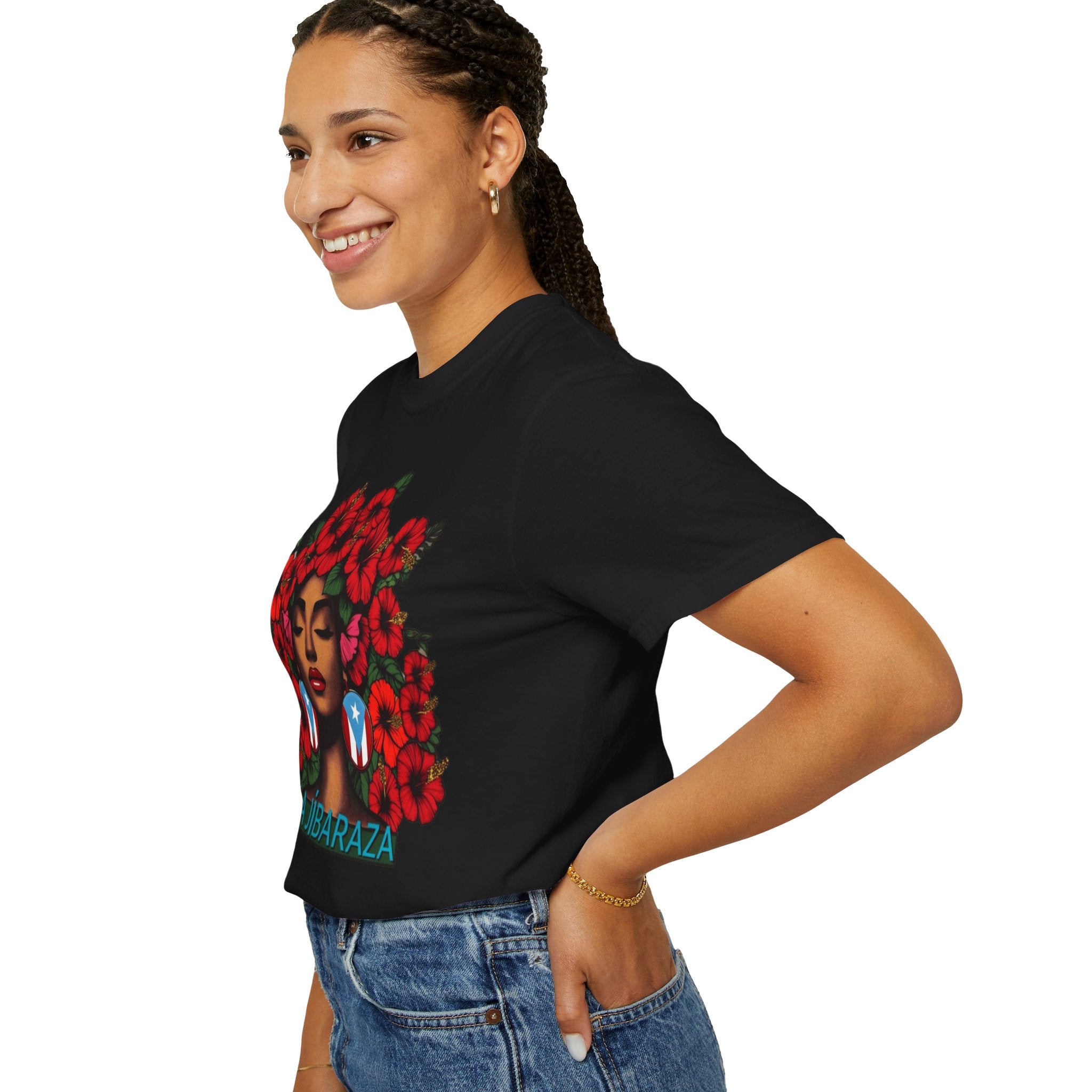 Puerto Rico Navidades T-Shirt — "La Jíbaraza" Floral Puerto Rican Pride Tee