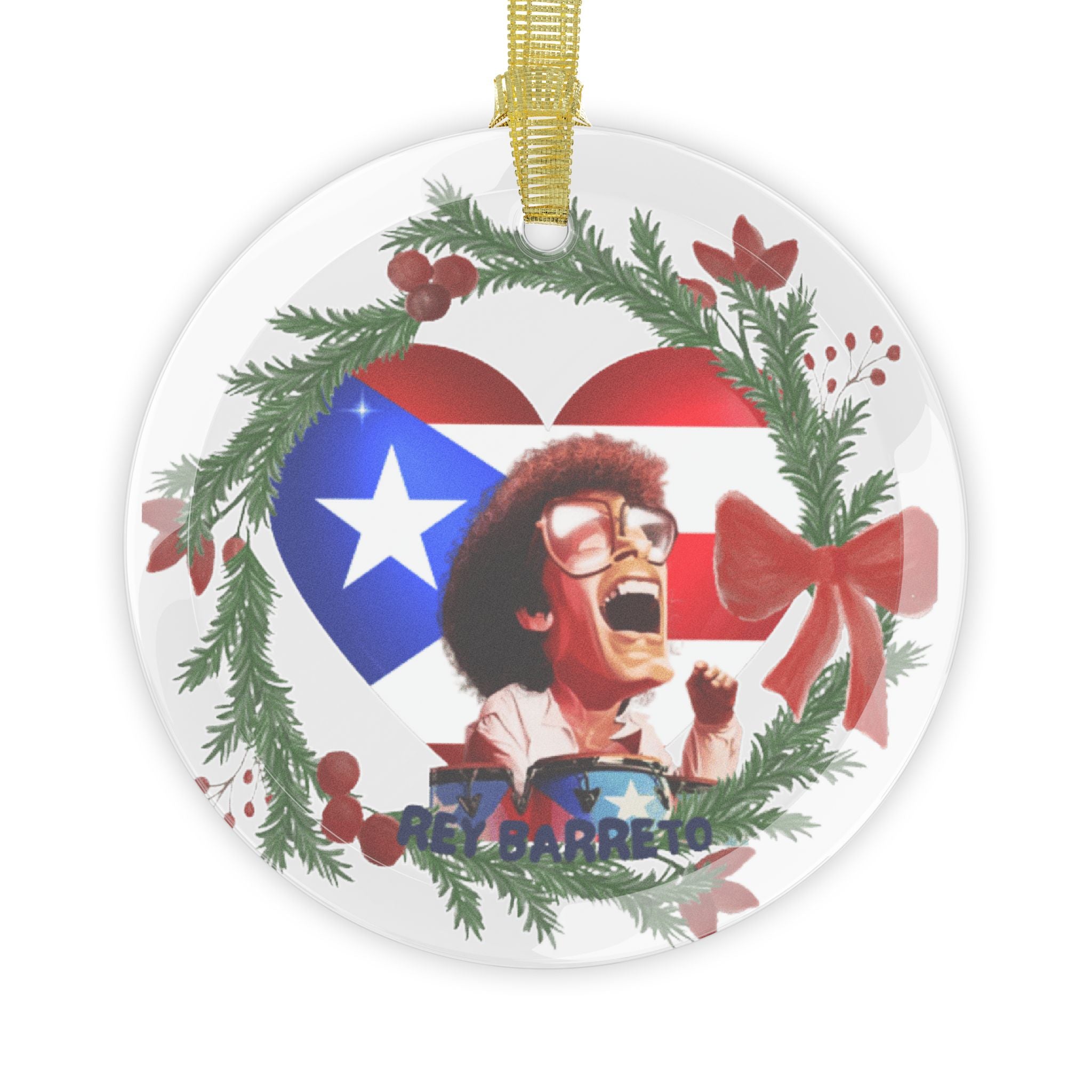 Glass Ornaments Salsa Musica Puerto Rico Glass Ornaments