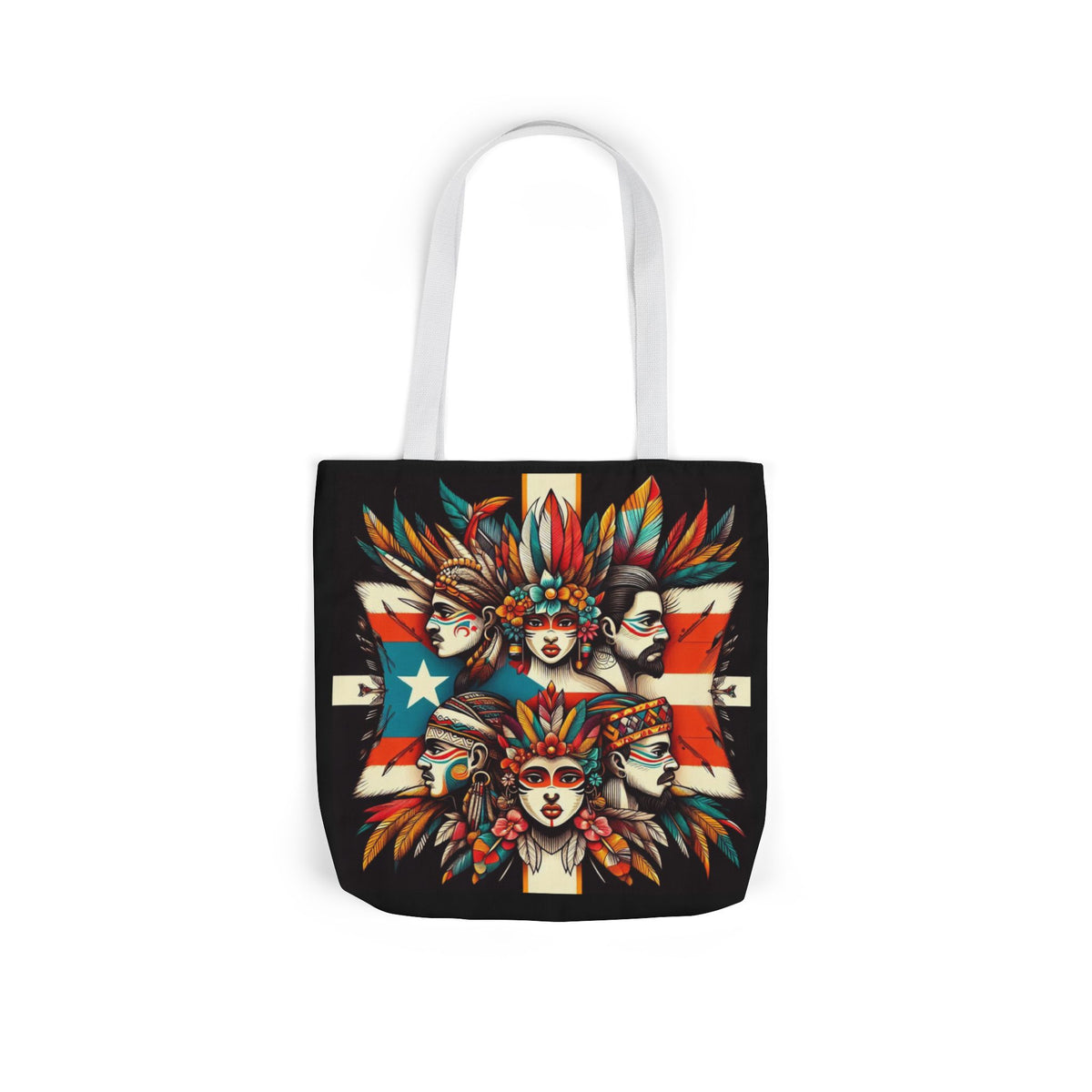 Puerto Rico Canvas Tote Bag, 5-Color Straps