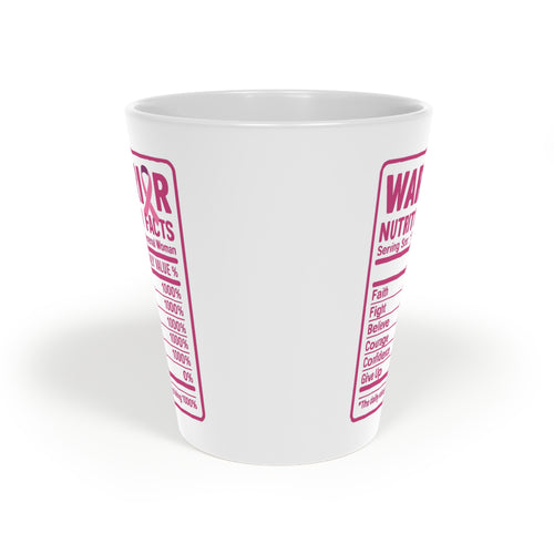 Cancer Survivor Mug Inspirational Latte Mug - 12oz "Faith, Fight, Believe"