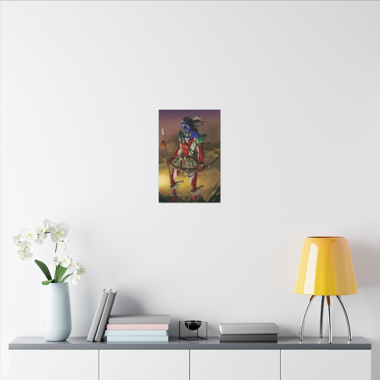 Borikén Rooted in Culture, Radiating Power Tribal Puerto Rico Warrior Canvas Art, Taino Wall Decor, Boho, Unique Gift for Collectors, Cultural Prints