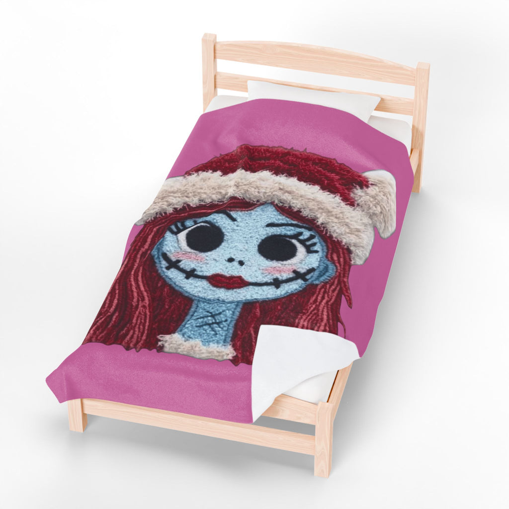Magical Christmas Cartoon Blanket Christmas Sally Velveteen Plush Blanket – Holiday Horror Cozy Throw