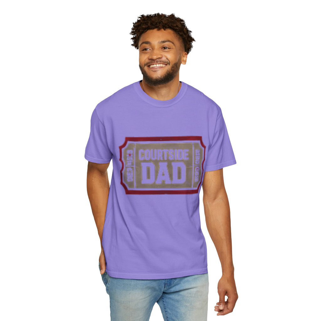 Courtside Dad T-Shirt — Vintage Ticket-Style Basketball Dad Tee