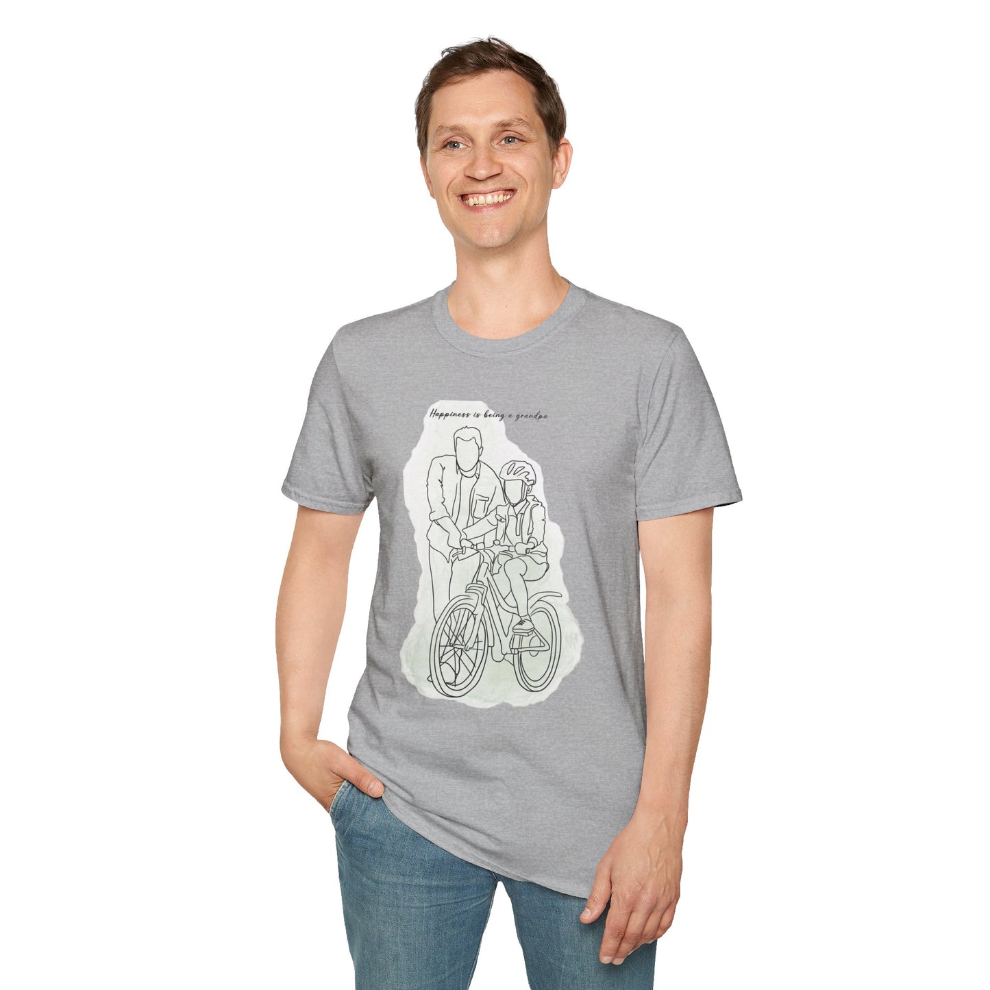 Happiness in Simplicity T-Shirt, Unisex Softstyle Tee, Casual Wear, Gift for Cyclists, Inspirational Quote Shirt, Summer Fashion