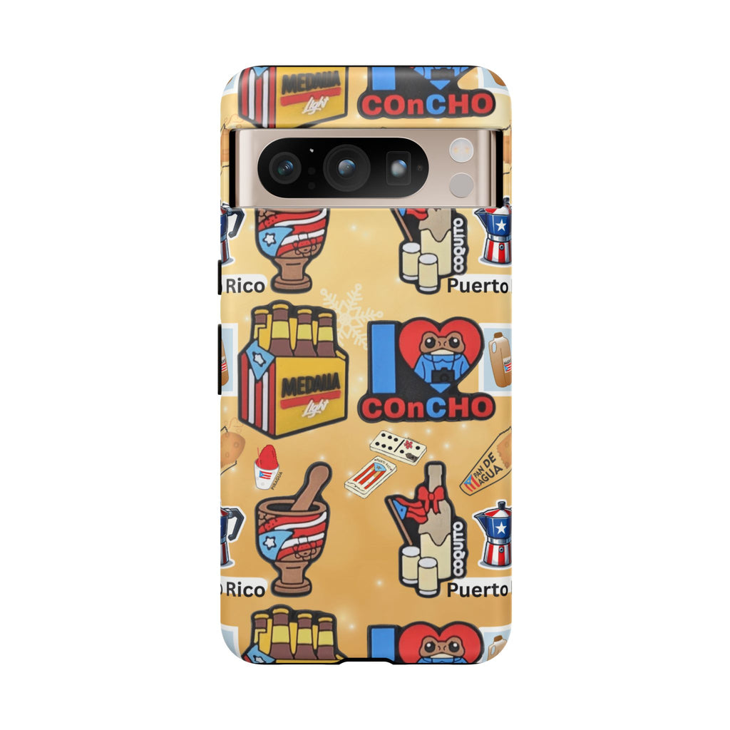 Puerto Rico Sticker Collage Tough Case  ‘I  Concho’ Pattern Phone Case