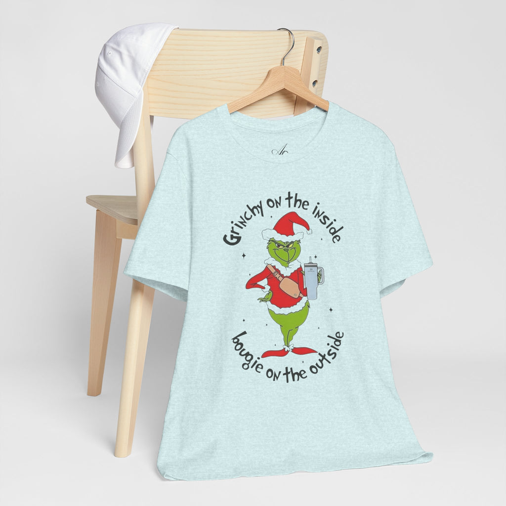 Grinch-Inspired Holiday Tee: 'Grinchy on the Inside, Boogie on the Outside'