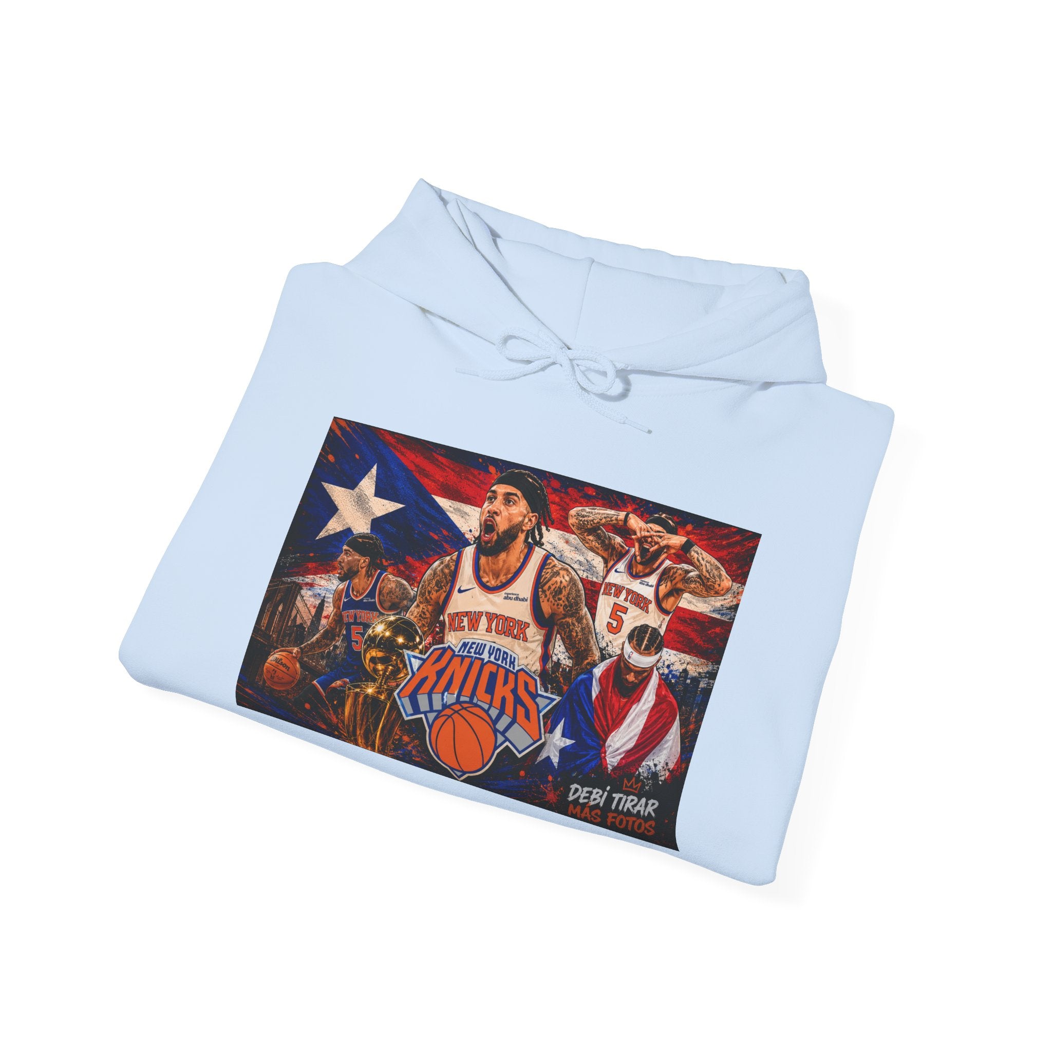 NY-K Retro Player Collage Hoodie — Basketball Fan Sweatshirt