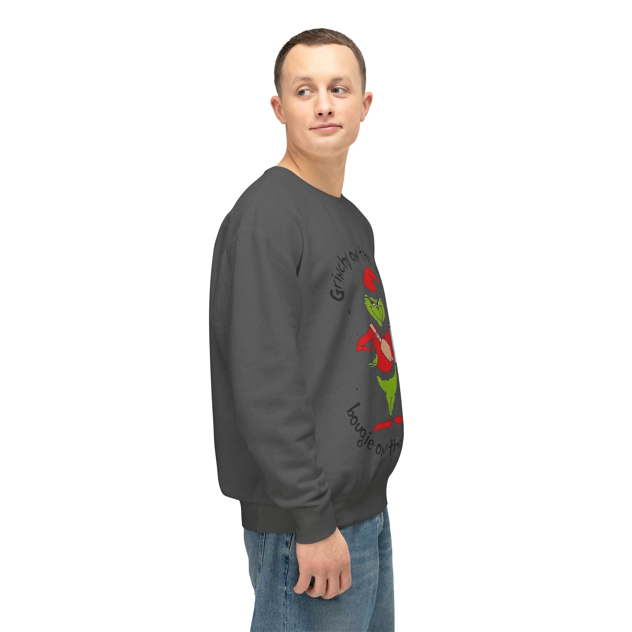 Funny, Cute & Classic Christmas Designs Grinchy on the Inside Crewneck Sweatshirt
