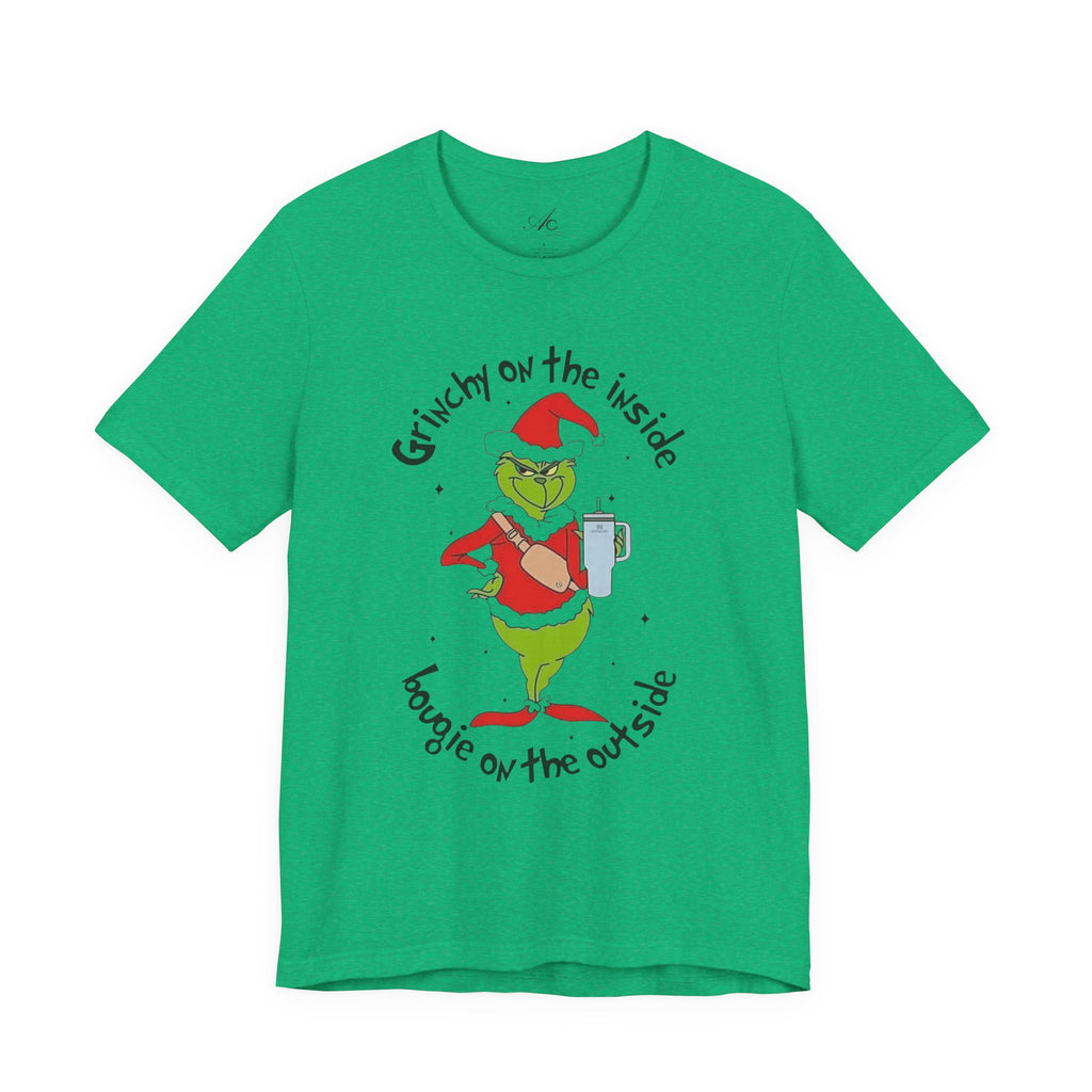 Grinch-Inspired Holiday Tee: 'Grinchy on the Inside, Boogie on the Outside'
