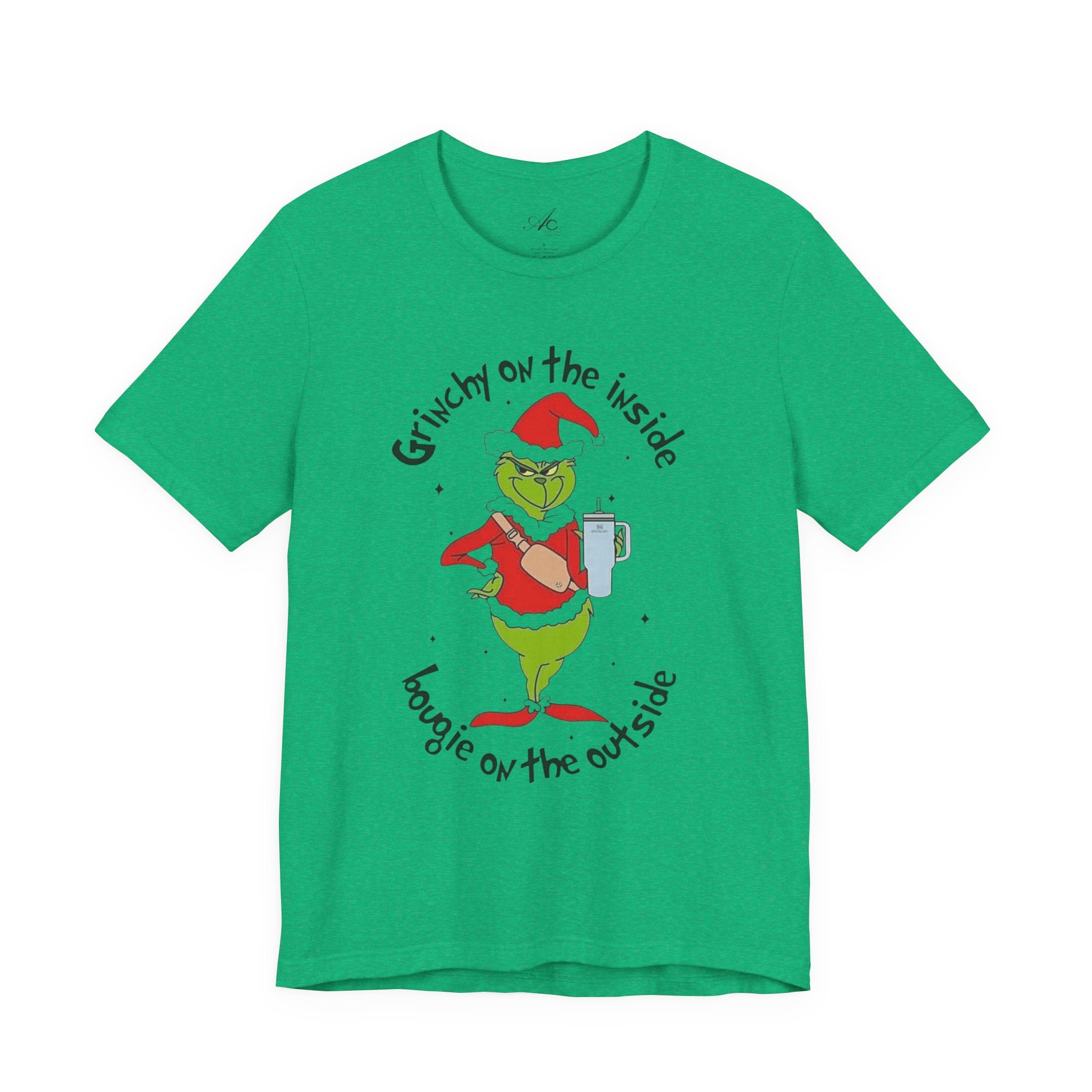 Grinch-Inspired Holiday Tee: 'Grinchy on the Inside, Boogie on the Outside'