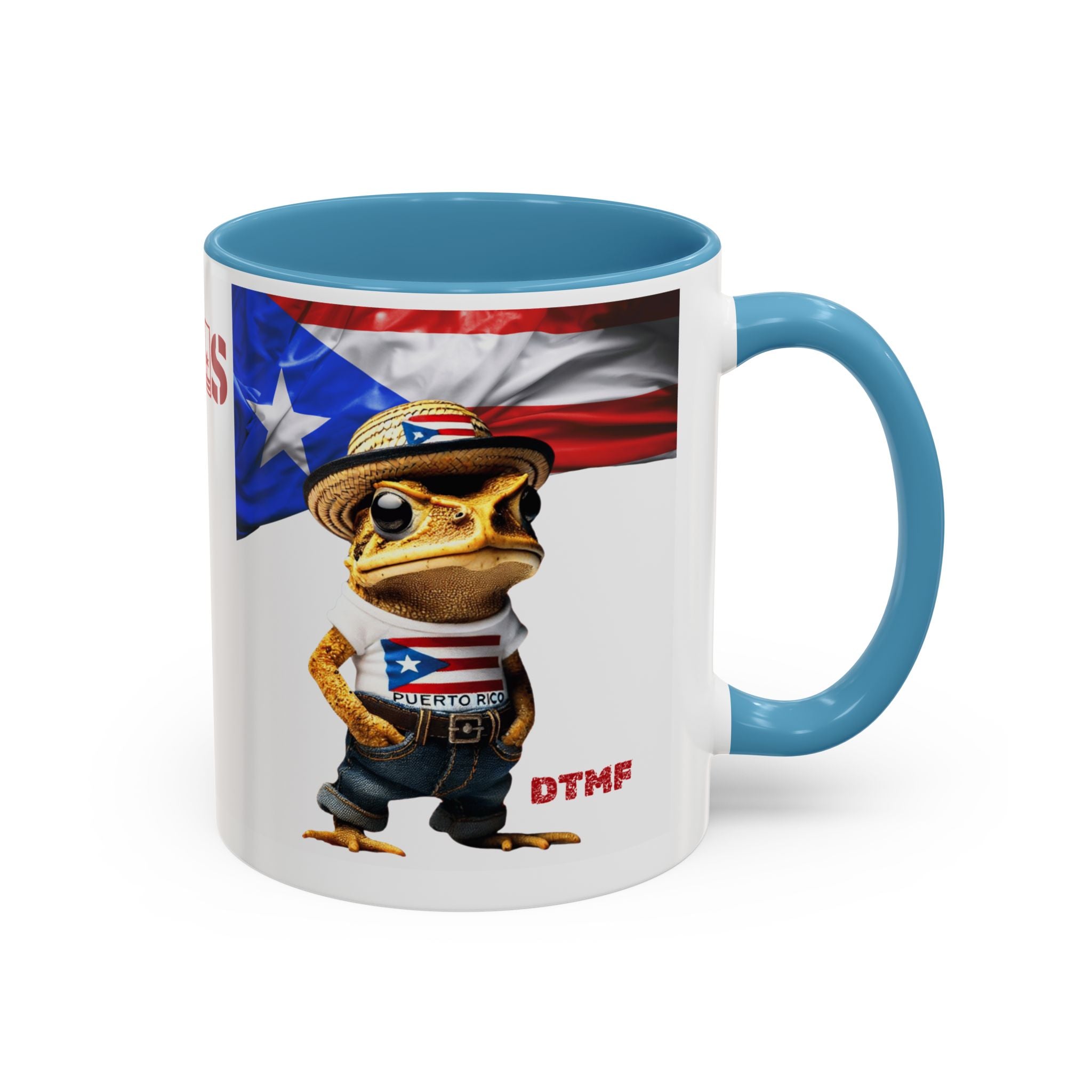 Puerto Rican Frog Character Coffee Mug - Fun Accent Mug for Coffee Lovers