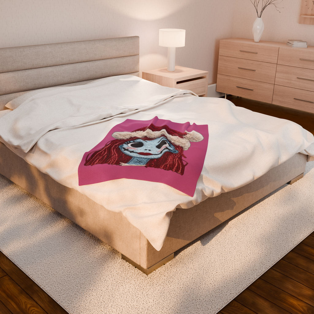 Magical Christmas Cartoon Blanket Christmas Sally Velveteen Plush Blanket – Holiday Horror Cozy Throw