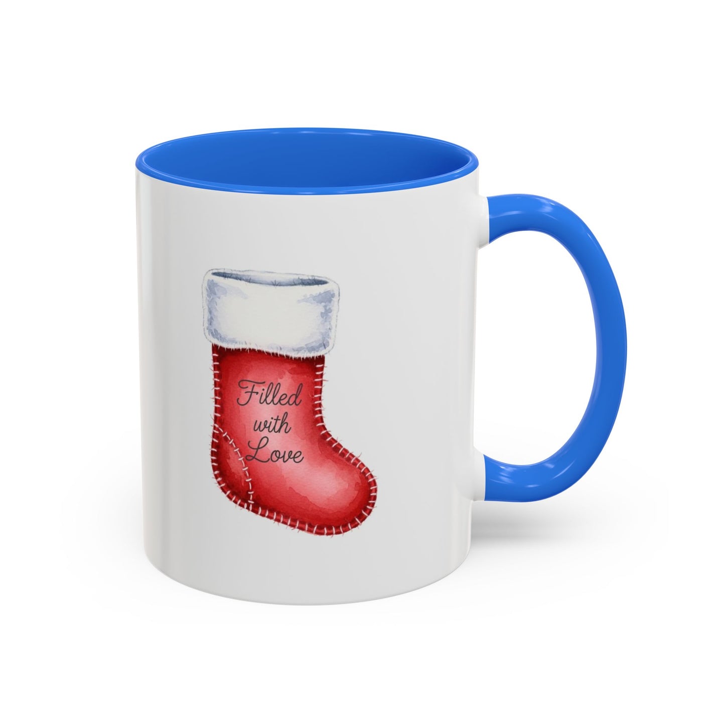 Holiday Mugs Christmas Gift Ideas Hot Cocoa & Coffee Cup Designs Filled with Love - Colorful 11oz & 15oz