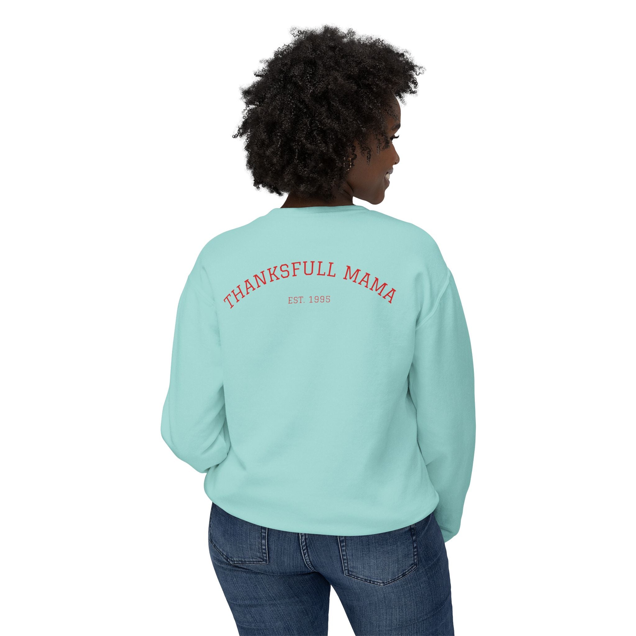Thanksgiving Mama Sweatshirt  Cute Turkey Face "Thanksgfull Mama" Fall Pullover Fall T-Shirts and Sweatshirts Collection
