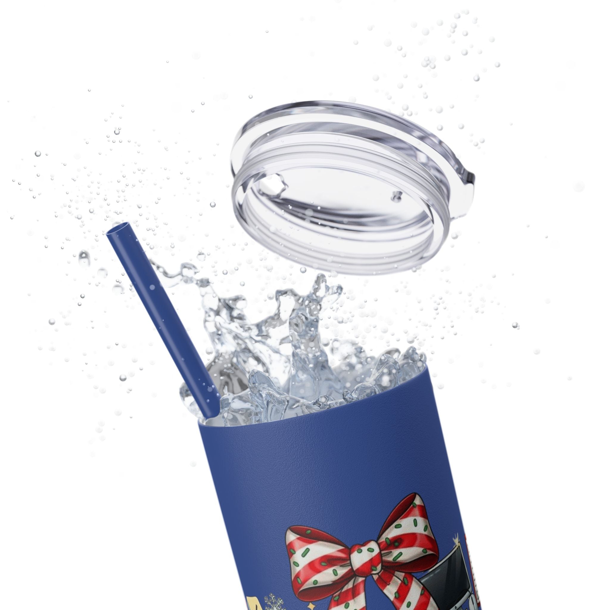 Christmas mug for the office team who keeps everything running smoothly. Candy Cane Christmas Office Secret Santa Design, 20oz with Straw