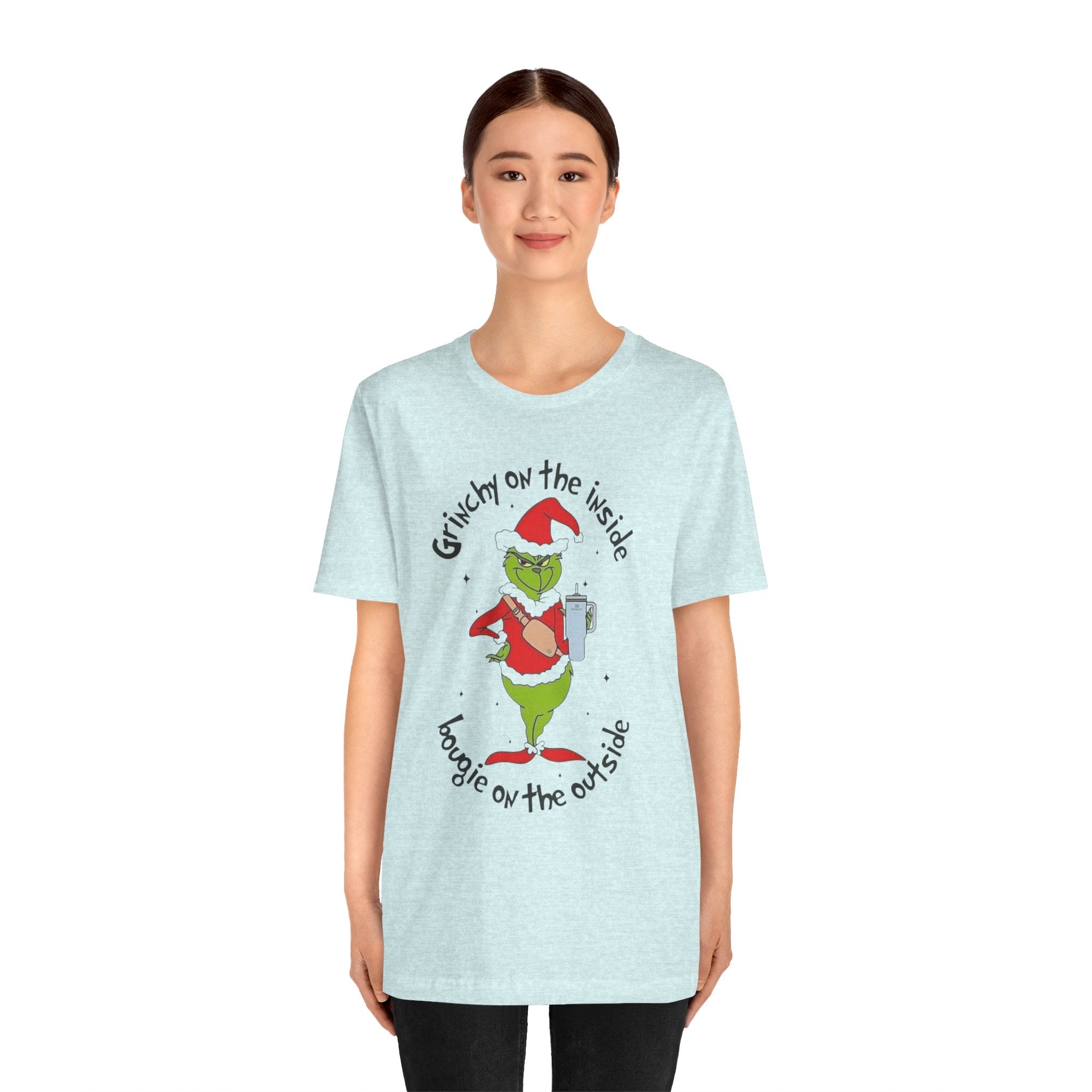 Grinch-Inspired Holiday Tee: 'Grinchy on the Inside, Boogie on the Outside'