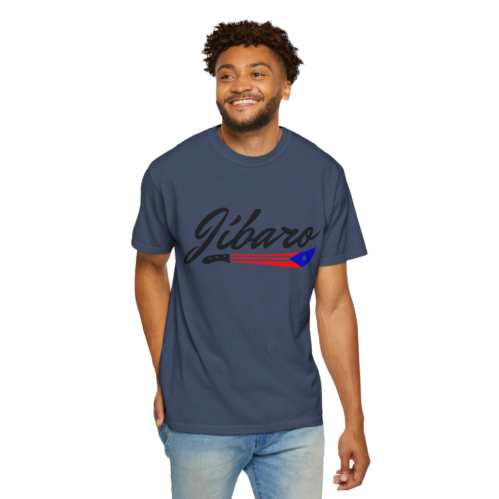 T-Shirt  "Jíbaro" Puerto Rican Heritage Tee (Back Machete  Sombrero de Paja Design) Puerto Rico’s Navidades