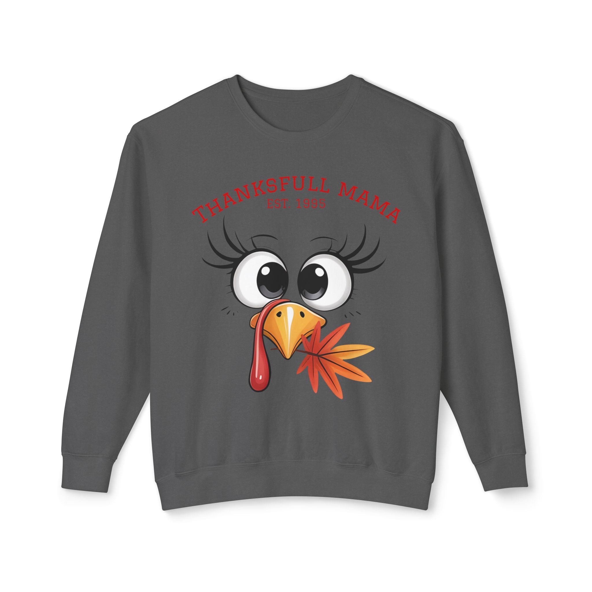 Thanksgiving Mama Sweatshirt  Cute Turkey Face "Thanksgfull Mama" Fall Pullover Fall T-Shirts and Sweatshirts Collection